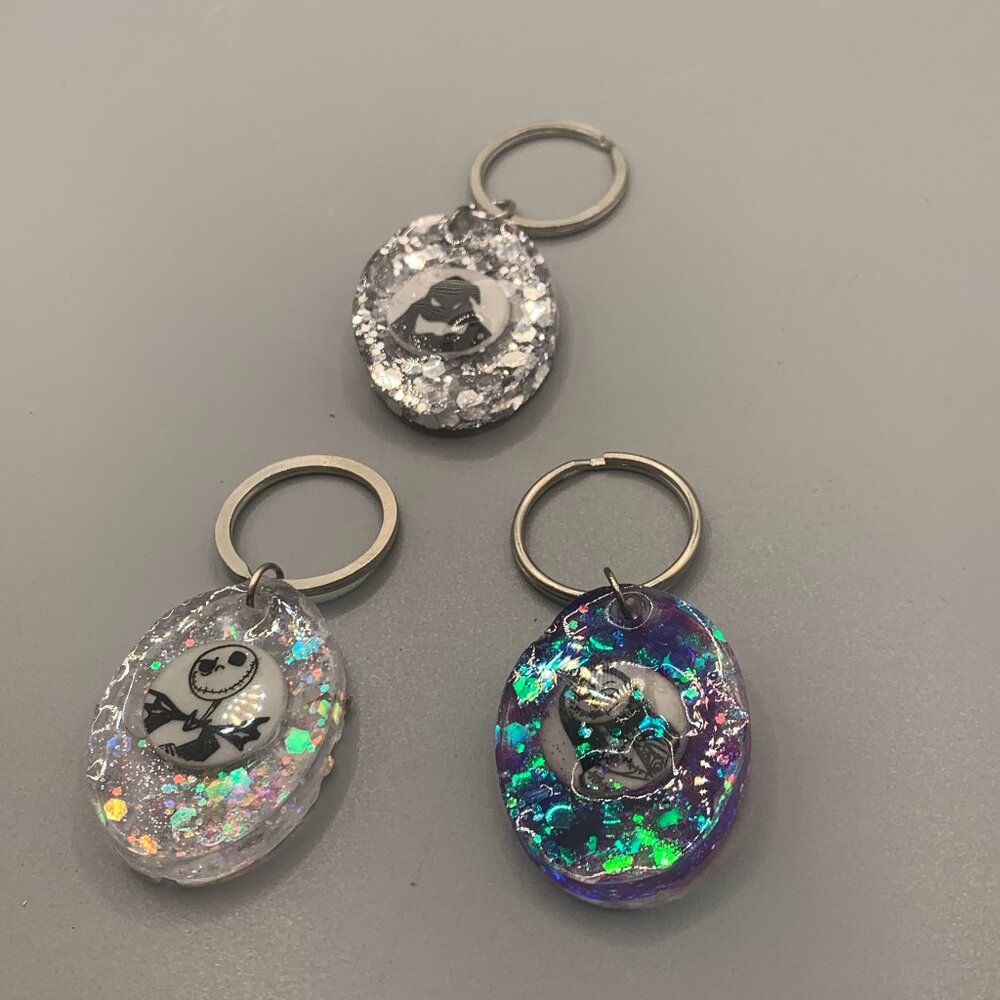 3ct Nightmare Before Christmas Resin Keychains